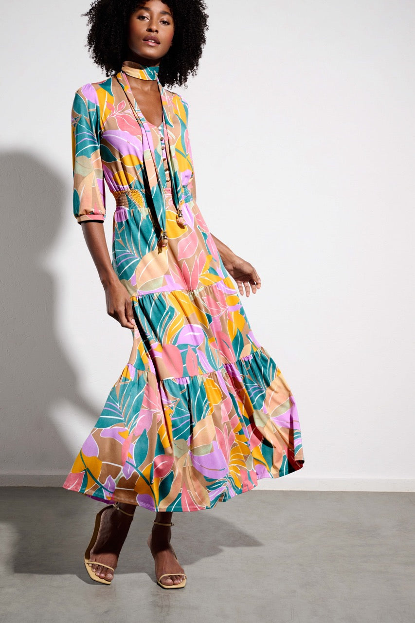 k design maxi dress You're My Lobster by K-design Evelyn Broderie Cotton Maxi Dress in Green