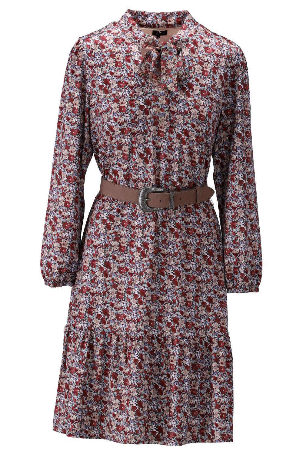 K-Design Mini dress met print en bijpassende riem (V205)