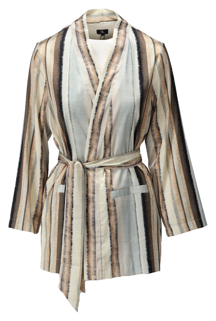 K-design - Kimono blazer style met print (A151P924) - What Els!