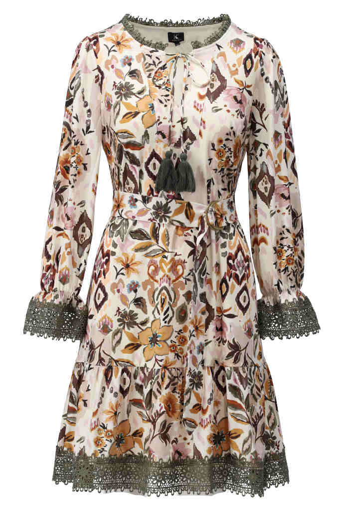 K-Design Jurk met design - B114 - Multicolor