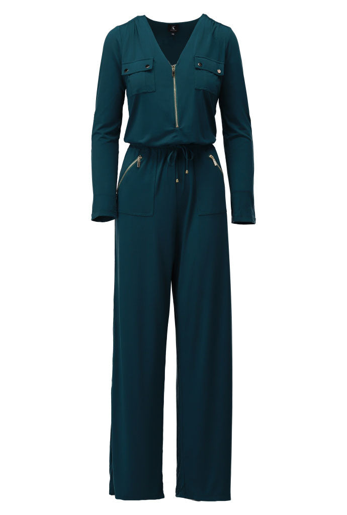 K-Design - Jumpsuit met rits en zakjes (B195)