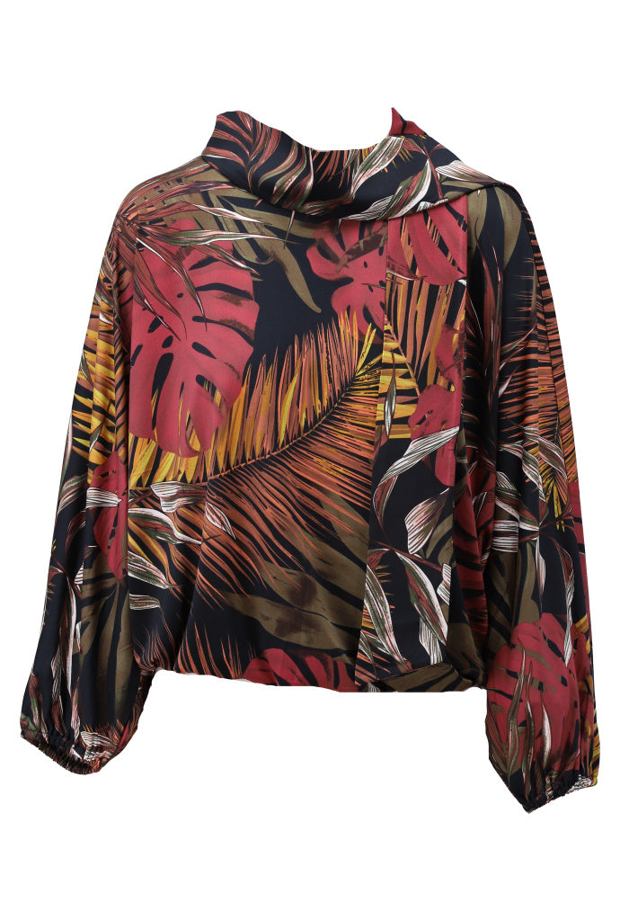 K-Design Top met ronde hals & design - B211 - Multicolor