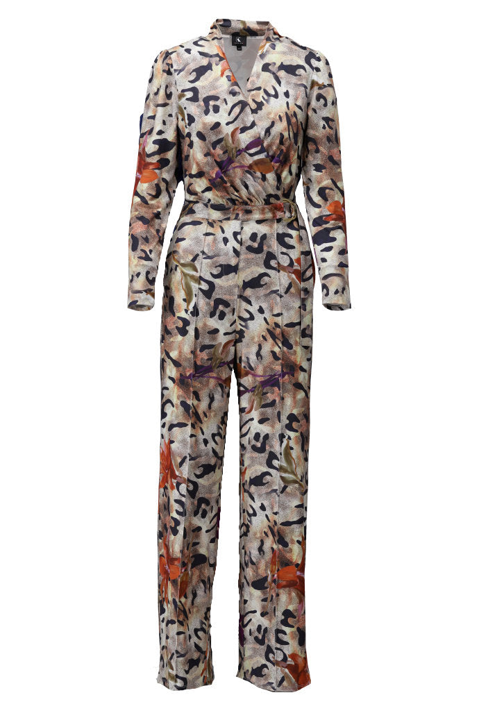 K-Design Jumpsuit met design - B306 - Bruin