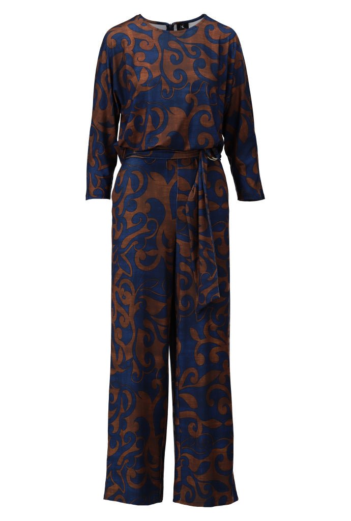K-Design Jumpsuit met design - B313 - Blauw