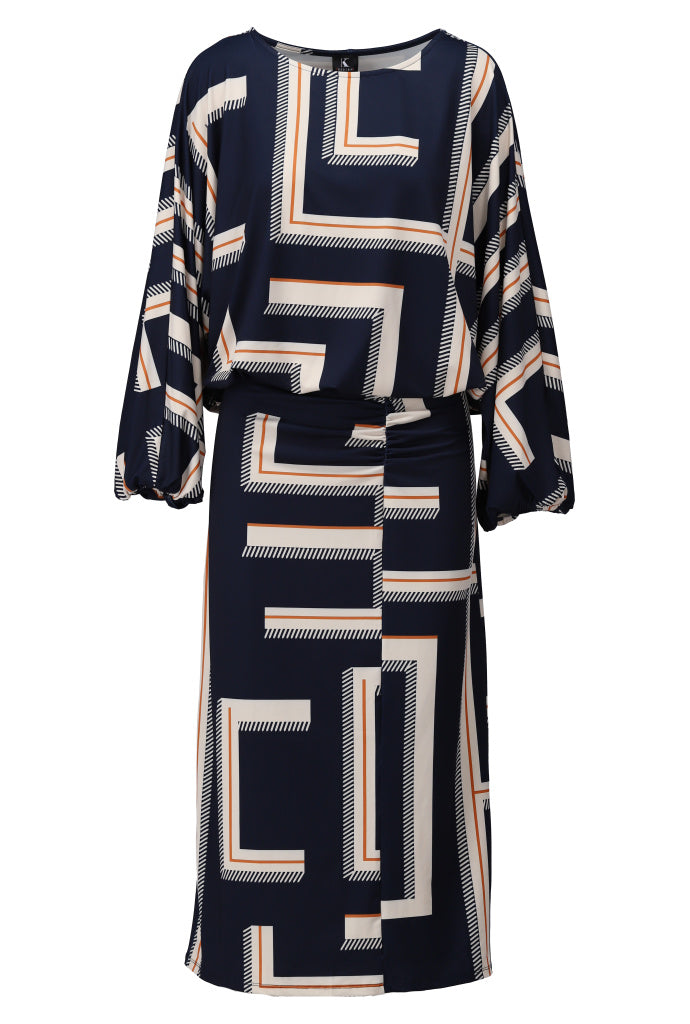 K-Design - Midi jurk met design (B335)