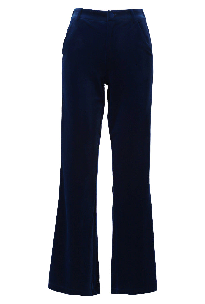 K-Design - Fluweel broek met satijn details (B601)