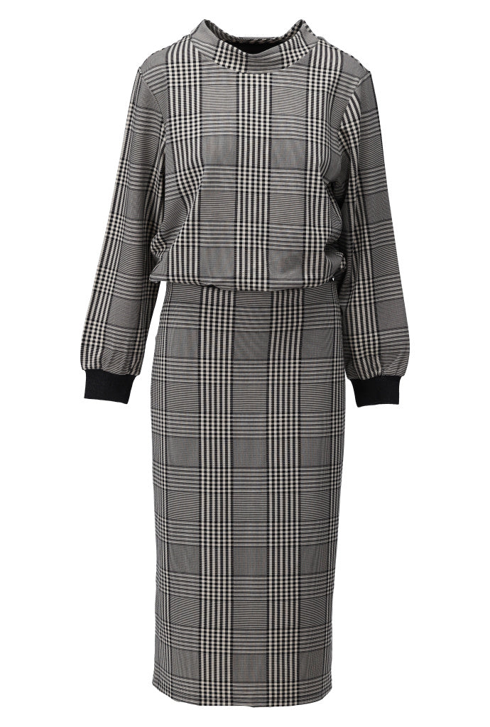 K-Design - Tartan midi jurk (B622)