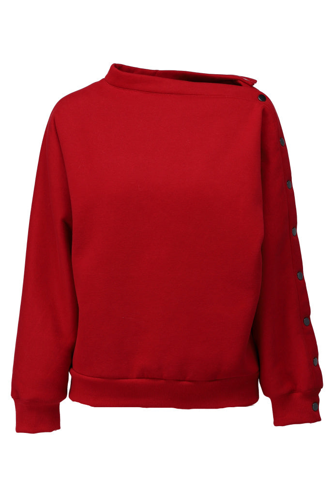 K-Design Pull met knopen - B703 - Rood