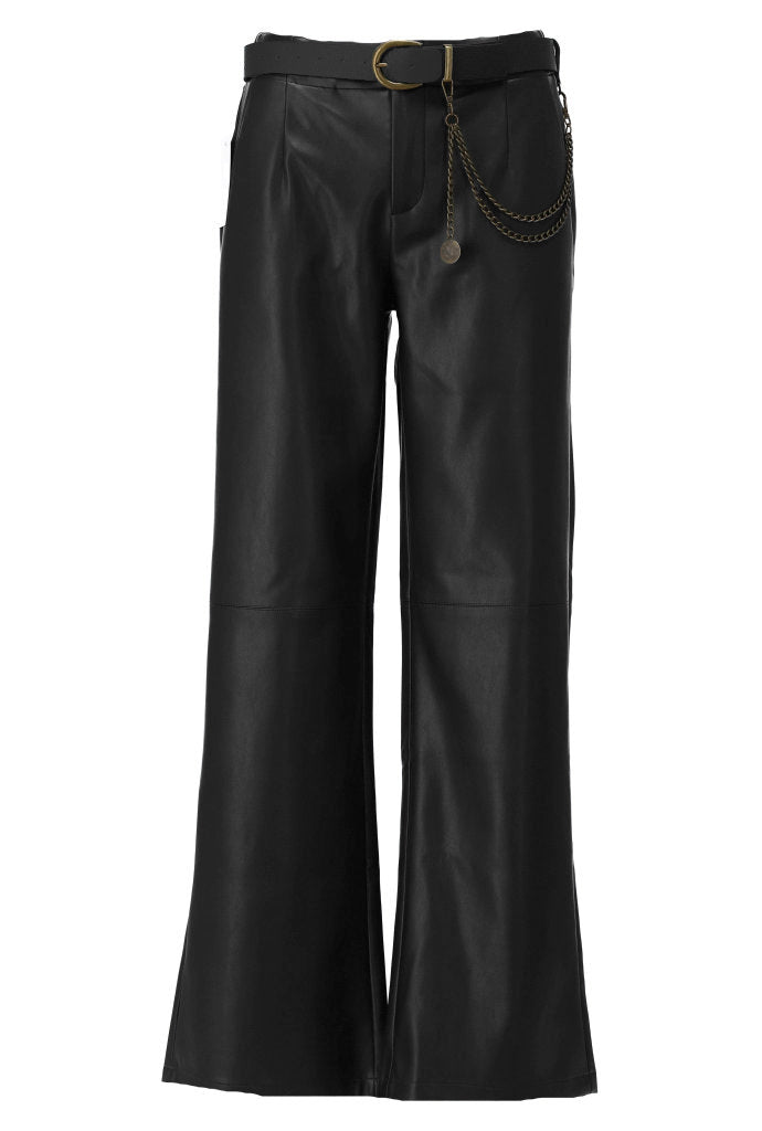 K-Design - Vegan lederen broek met bijpassende riem (B751)