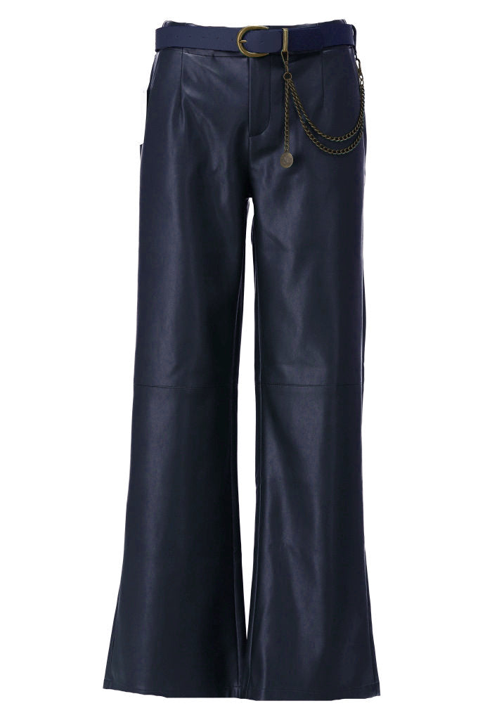 K-Design - Vegan lederen broek met bijpassende riem (B751)