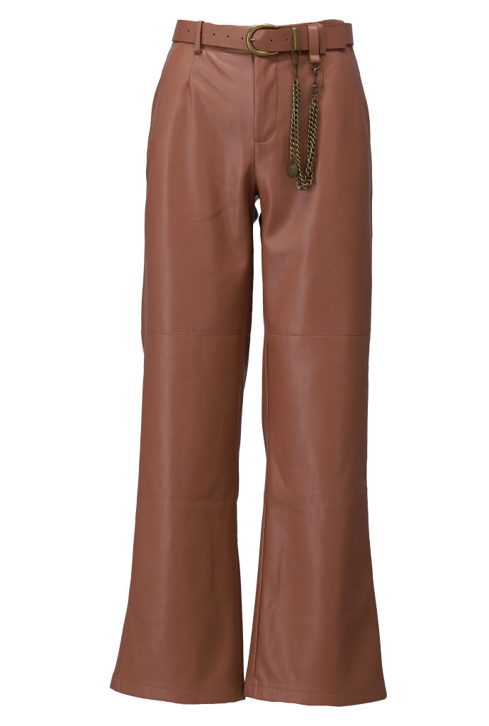 K-Design - Vegan lederen broek met bijpassende riem (B751)