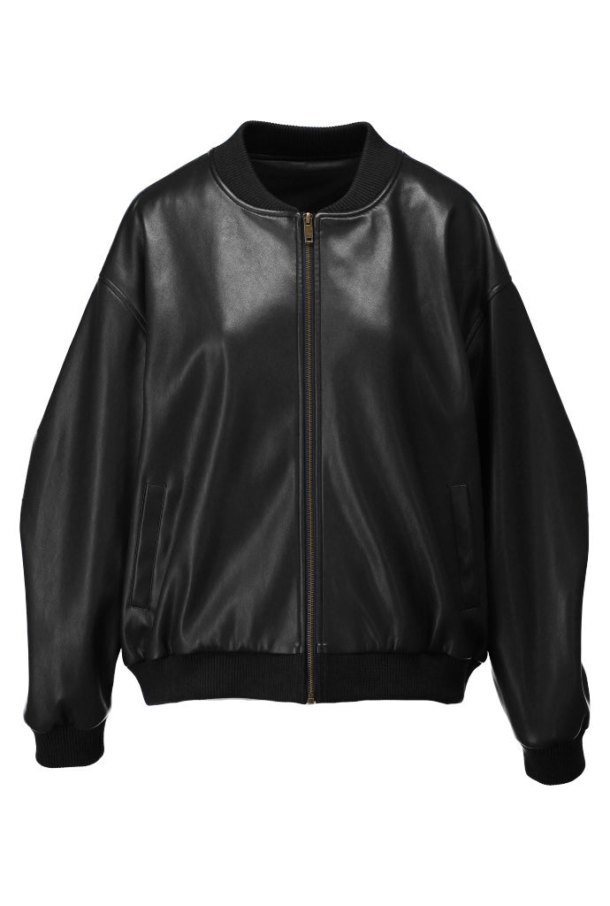 K-Design - Vegan lederen bomber jas (B756)