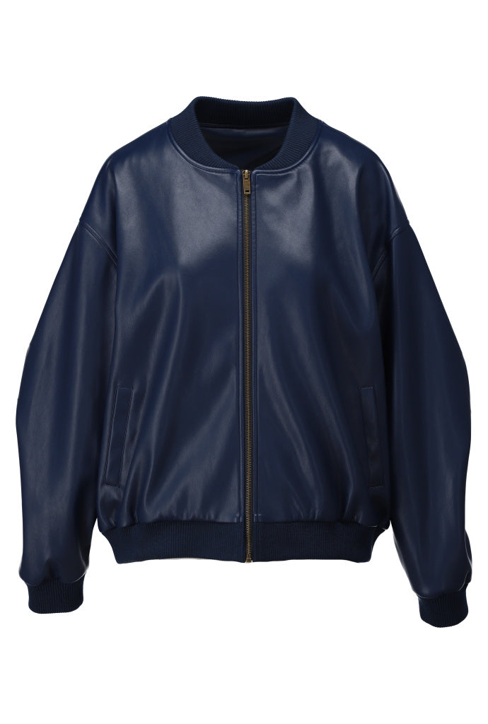 K-Design - Vegan lederen bomber jas (B756)