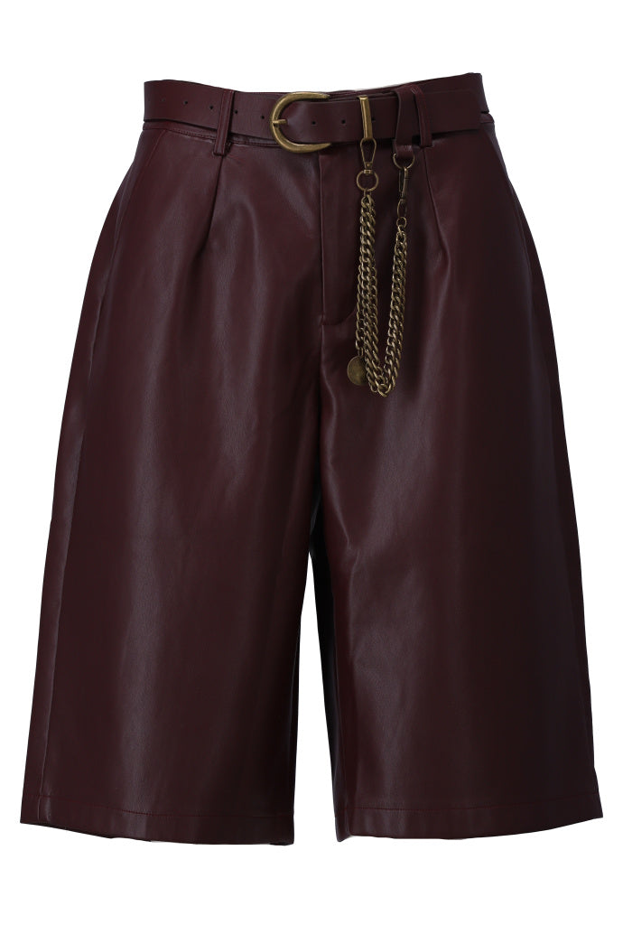 K-Design - Vegan lederen bermuda (B757)