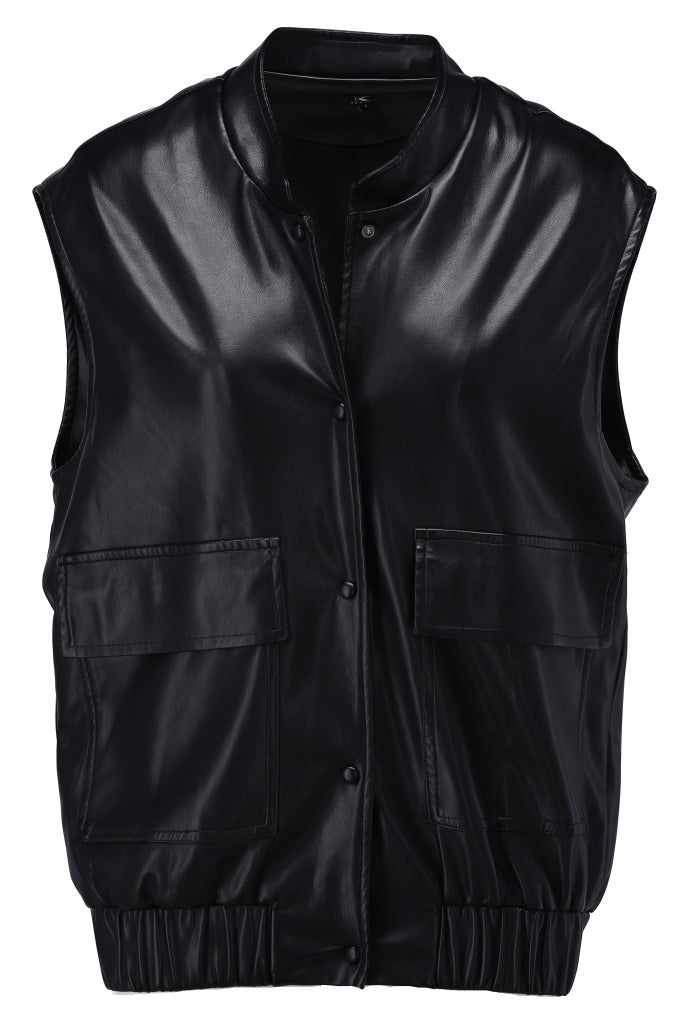 K-Design - Vegan lederen bomber jas (B759)