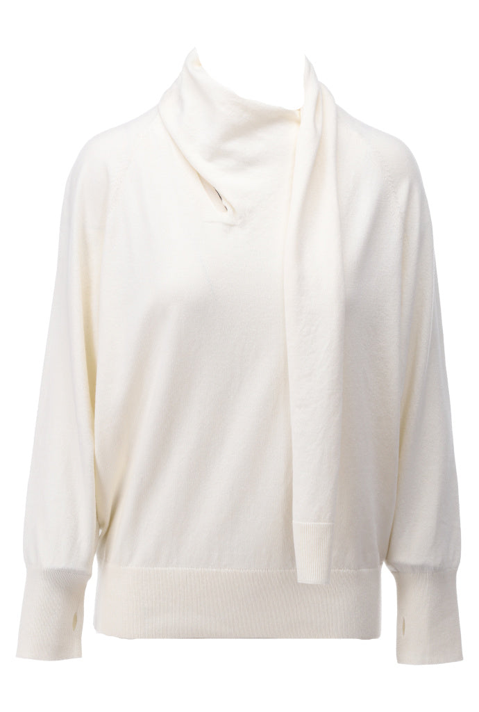 K-Design - Pull met vaste sjaal (B801)