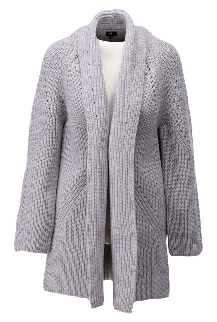 K-Design Cardigan met lovertjes - B809 - Grijs