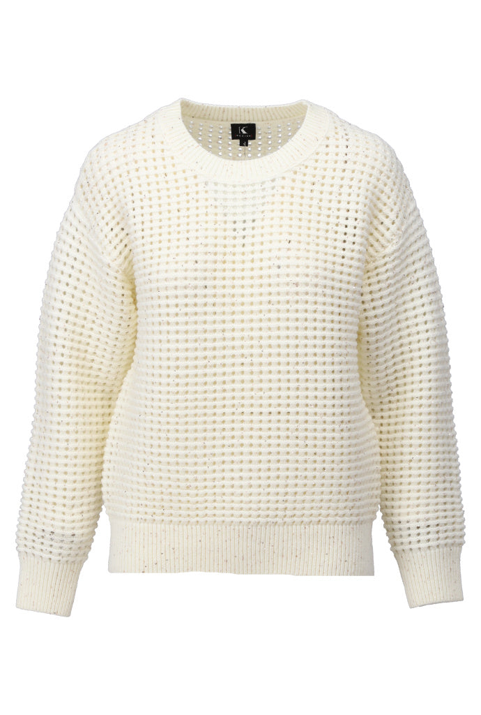 K-Design - Pull met ronde hals en lovertjes (B810)