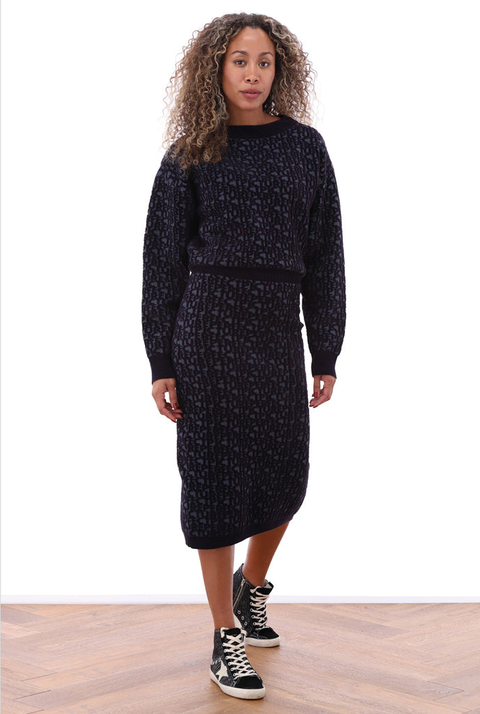 K-Design - Maxi jurk met tekst (B835)