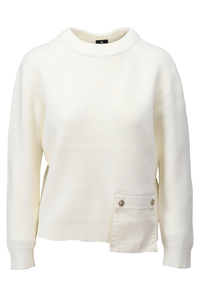 K-Design - Pull met ronde hals en zakje (B842)