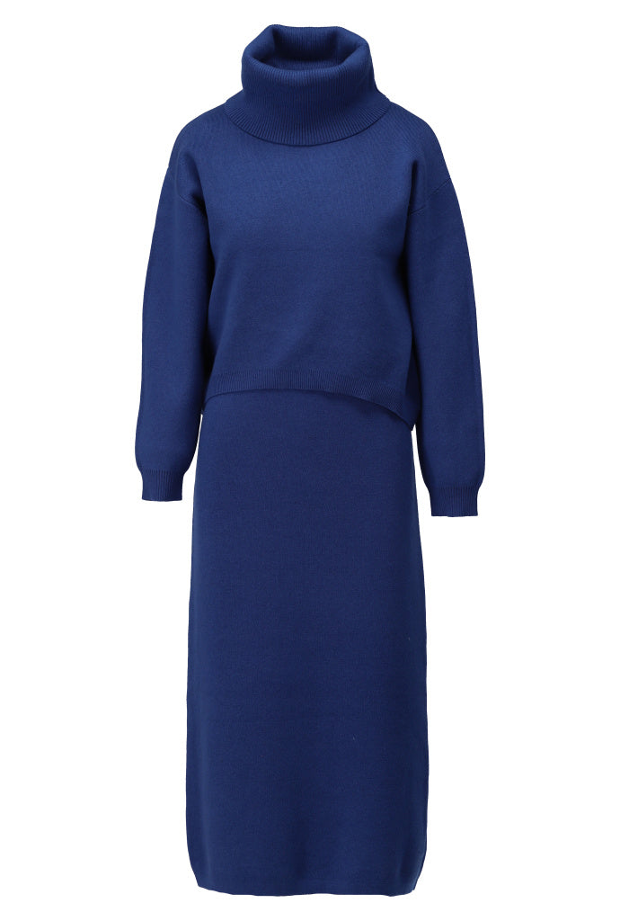 K-Design - Gebreide set met jurk & pull (B872)