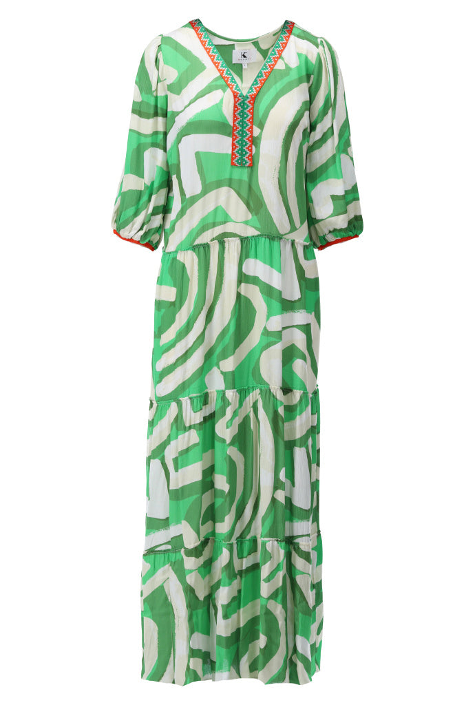 K-design - Maxi jurk met print (C155)