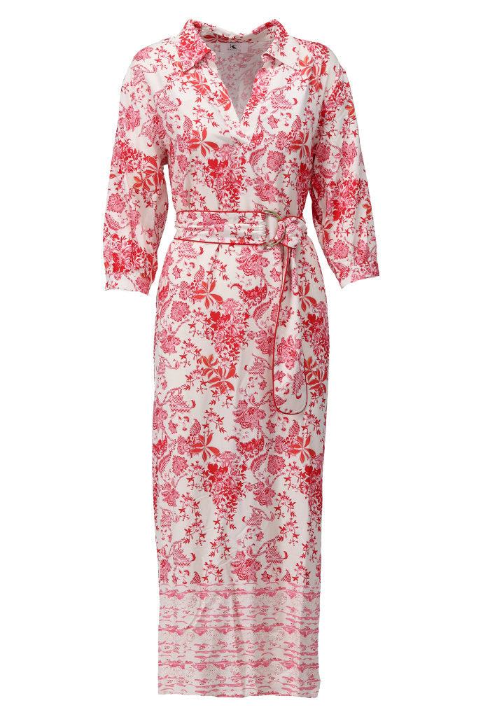 K-design - Maxi jurk met print (C162)