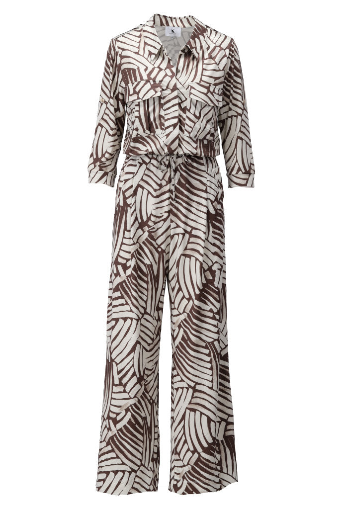 K-design - Jumpsuit met print en trekkoord (C204)
