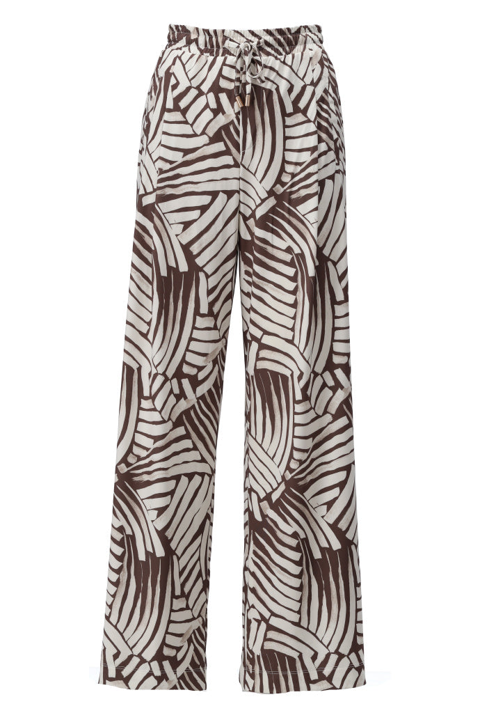 K-design - Broek met print en trekkoord (C210)