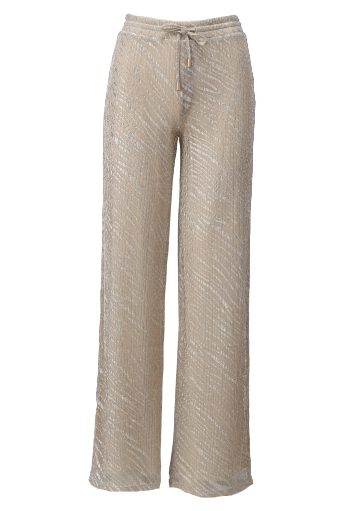 K-design - Broek met lurex en trekkoord (C252)