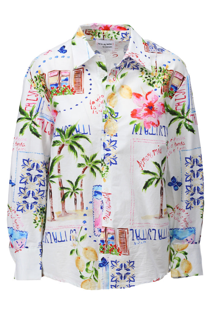 You're my lobster - Blouse met print (C361L)