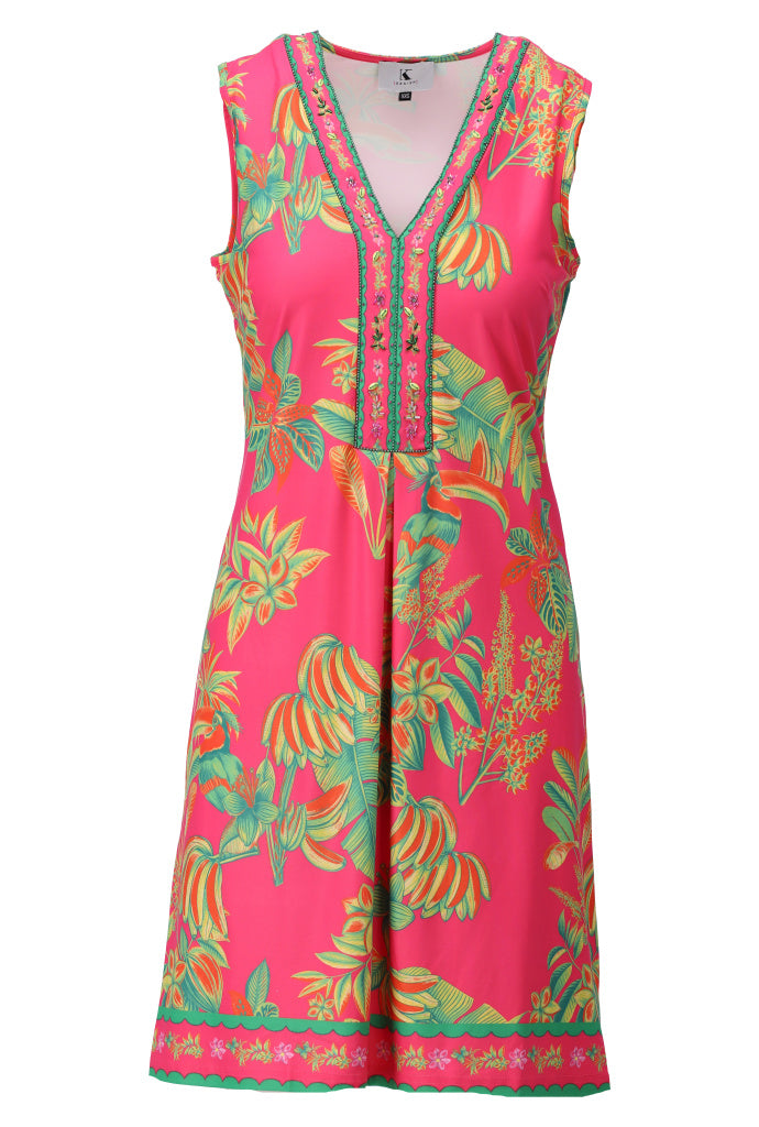 K-design - Mouwloze jurk met print (C400)