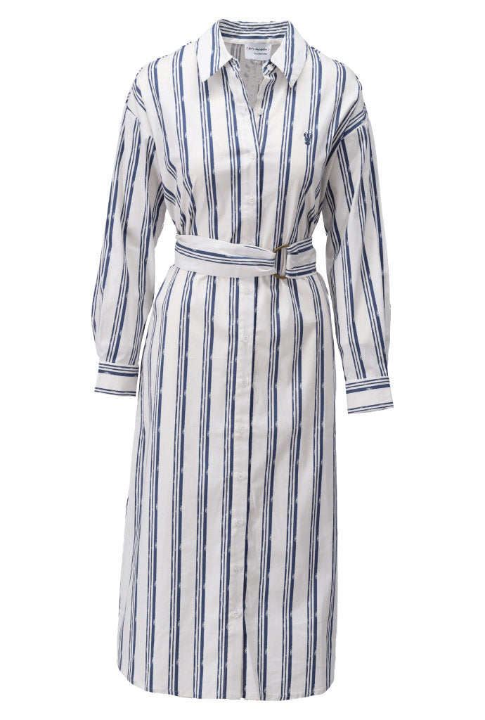 You're my lobster - Maxi jurk met strepen & kreeft (C701L)