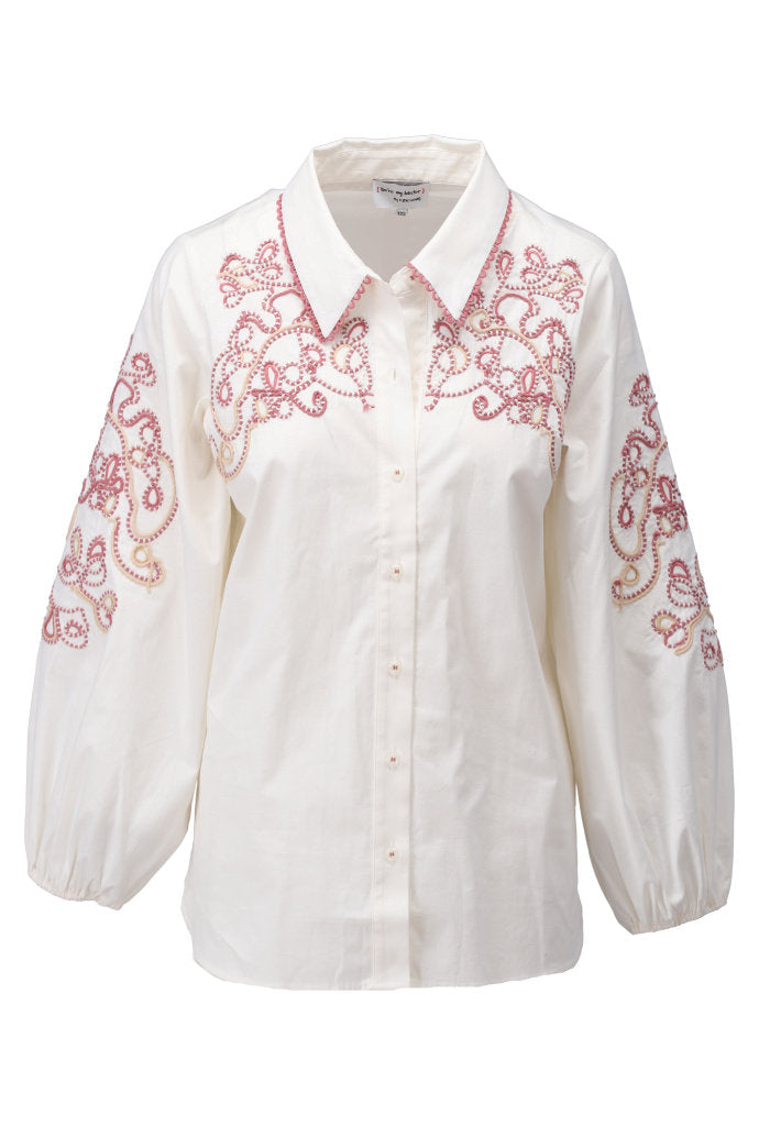 You're my lobster - Blouse met borduursel (C702L)