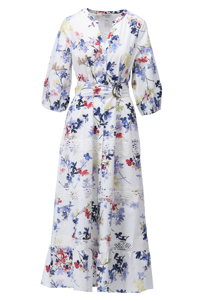 You're my lobster - Maxi jurk met design & kant (C719L)