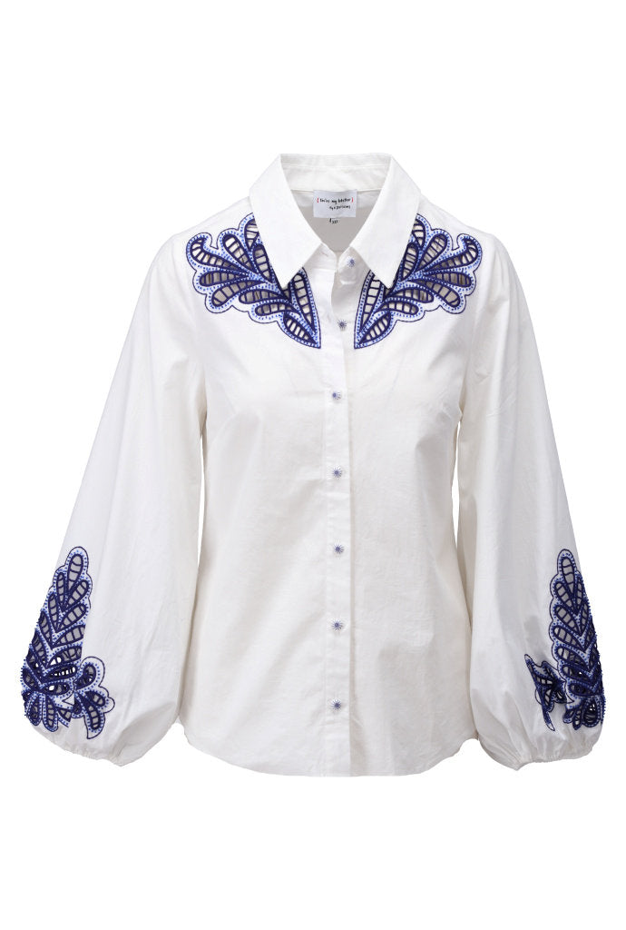 You're my lobster - Blouse met borduursel (C731L)