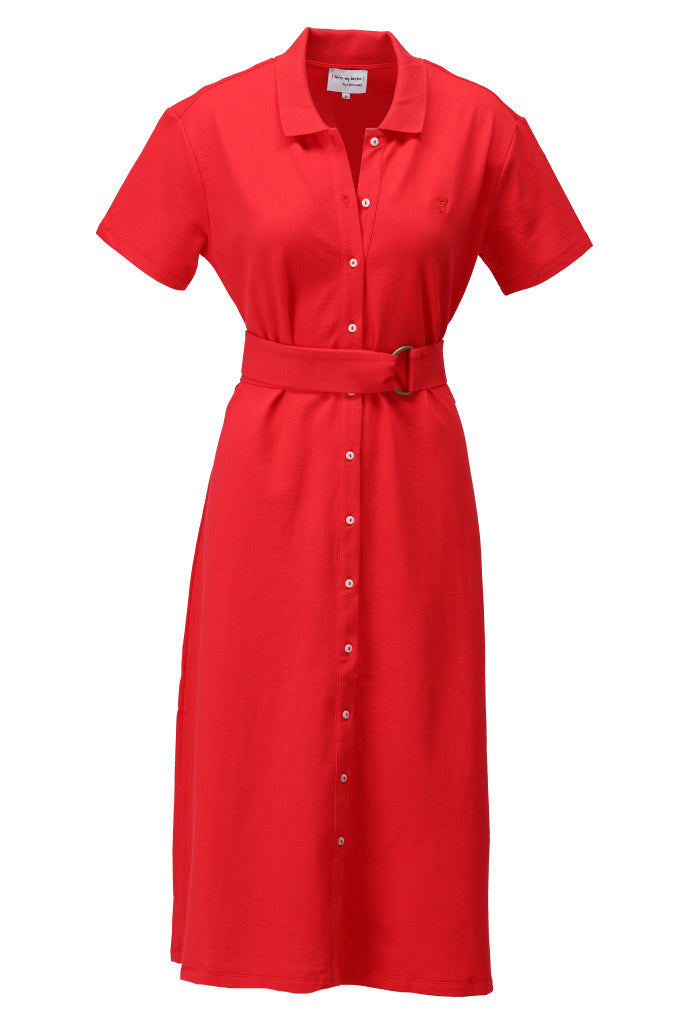 You're my lobster - Midi polo jurk met knoopjes (C757L)