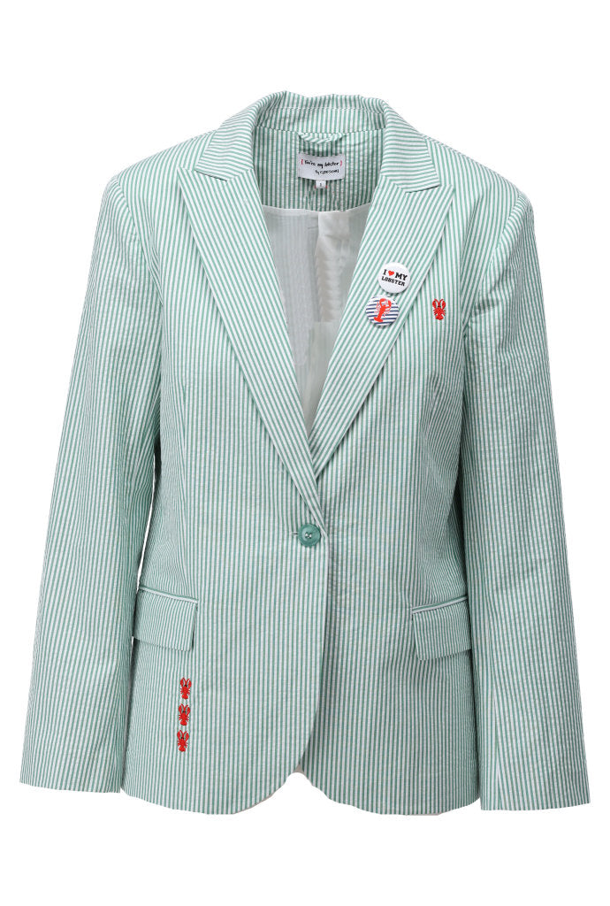 You're my lobster - Gestreepte blazer in seersucker (C760L)