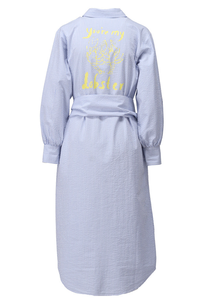 You're my lobster - Maxi jurk in seersucker (C764L)