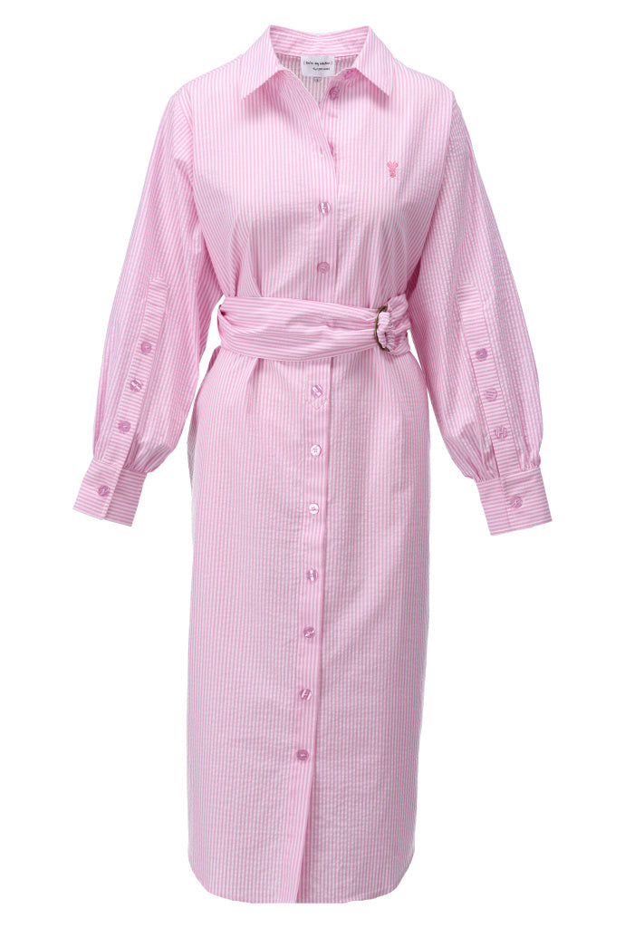 You're my lobster - Maxi jurk in seersucker (C764L)