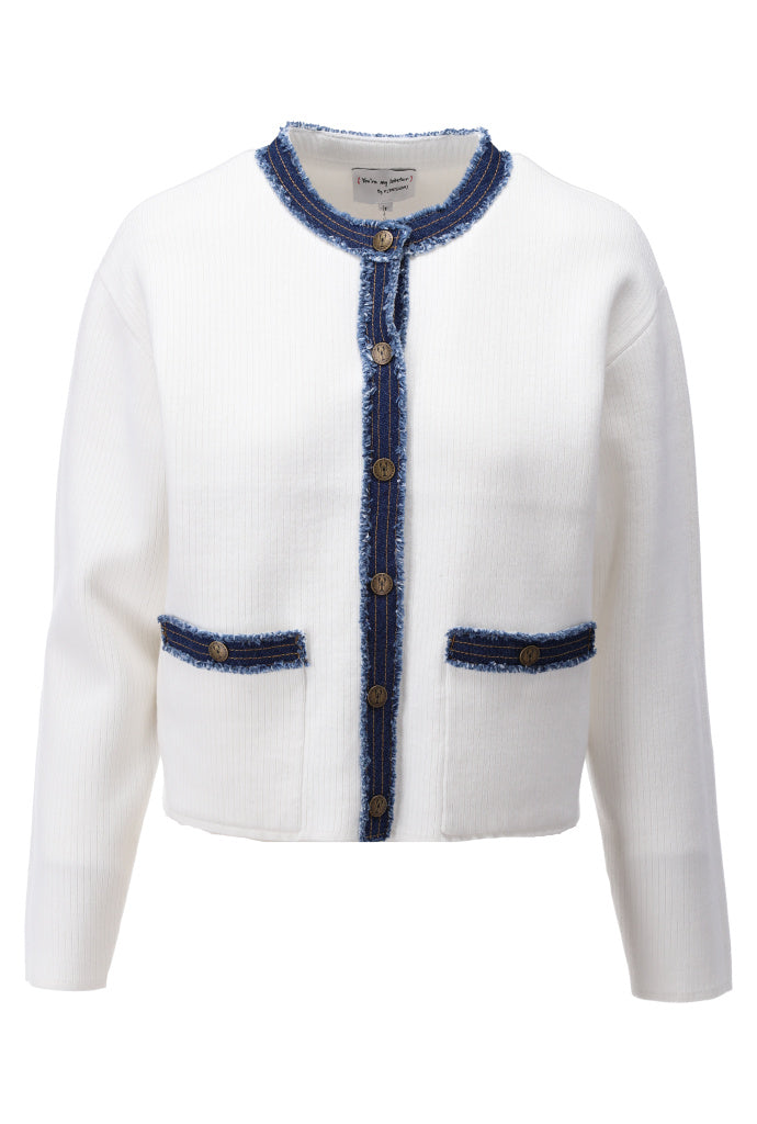 You're my lobster - Cardigan met jeans (C813L)