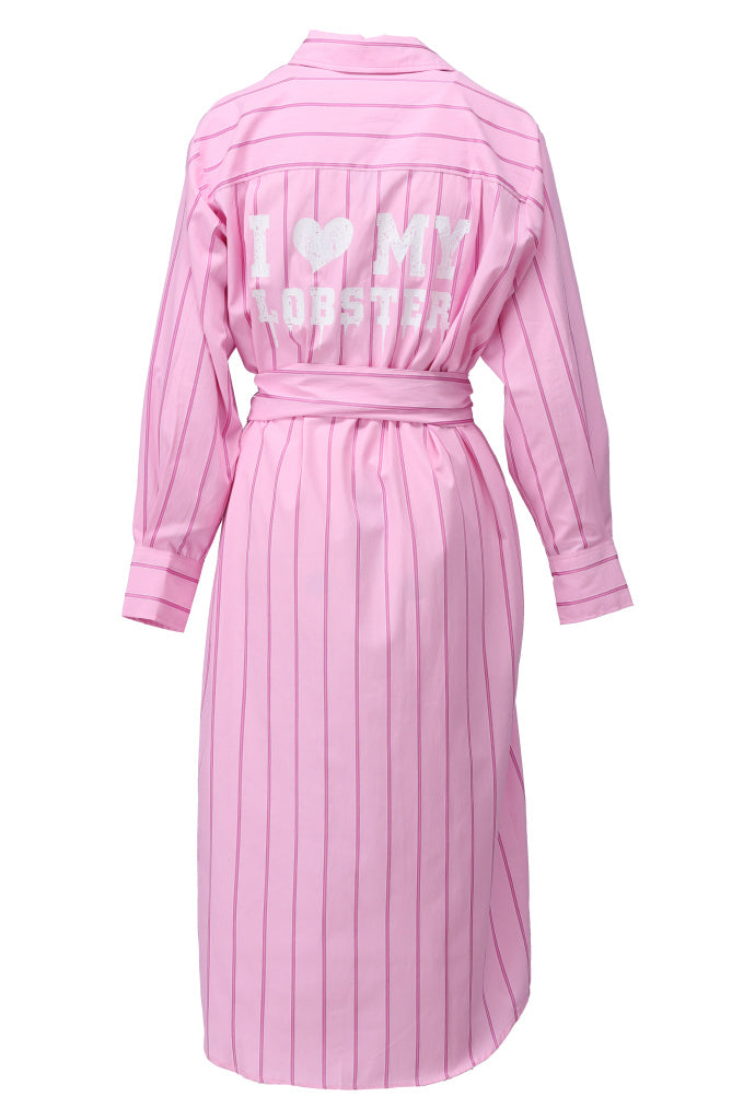 You're my lobster - Maxi jurk met strepen 'I love my lobster' (C956L)