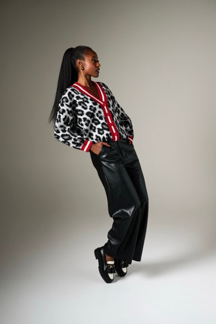 K-Design - Vegan lederen broek met plooien (B750)