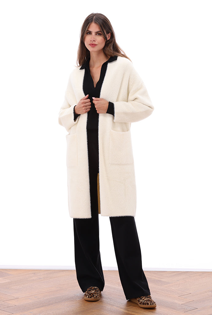 K-Design - Lange cardigan met zakken (B820)