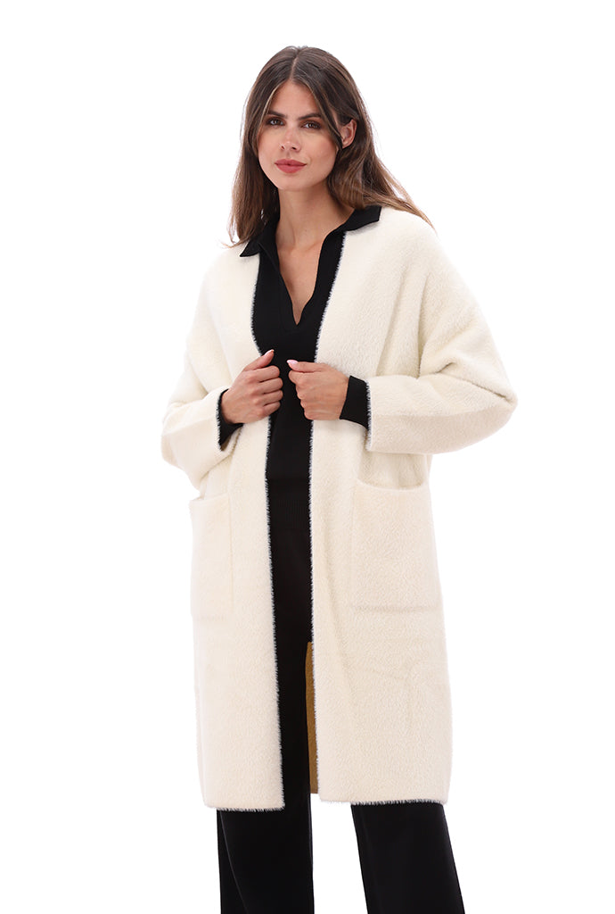 K-Design - Lange cardigan met zakken (B820)