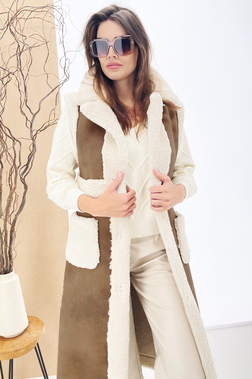 K-design - Omkeerbare jas met afneembare mouwen, draagbaar op 4 manieren (X910) - What Els!