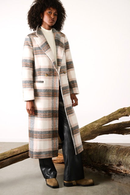 K-Design - Tartan mantel met franjes (B908)