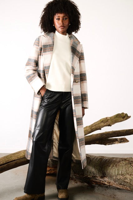 K-Design - Tartan mantel met franjes (B908)