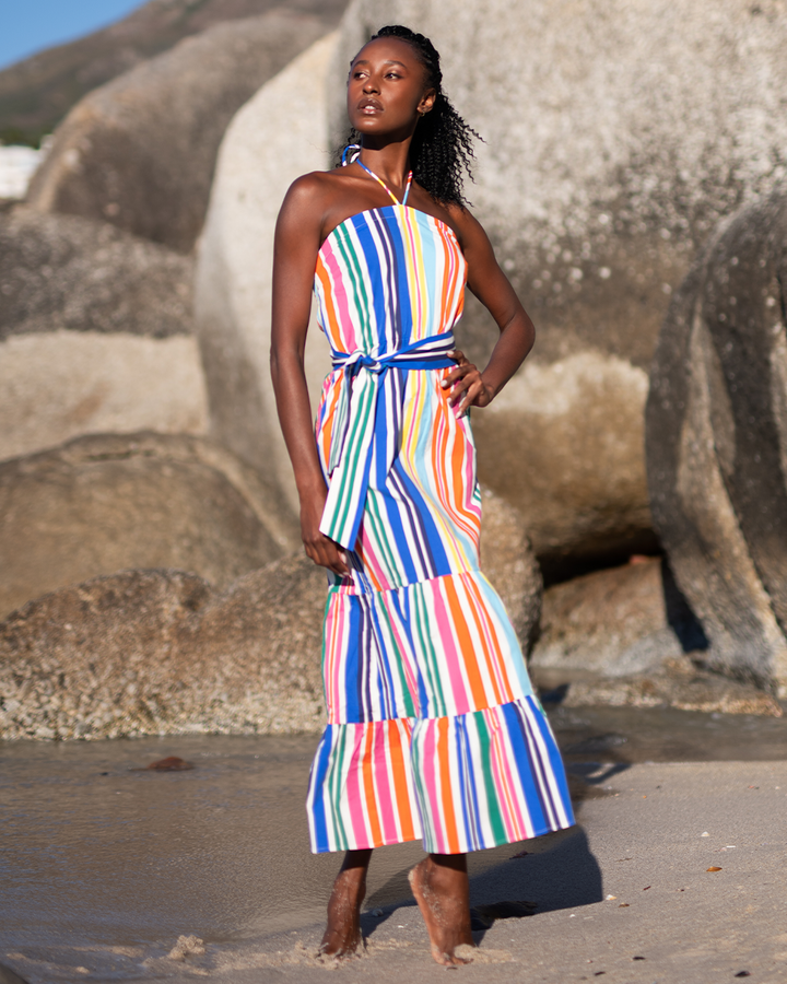 You're my lobster - Bandeau jurk met design en stoffen riem (C715L)