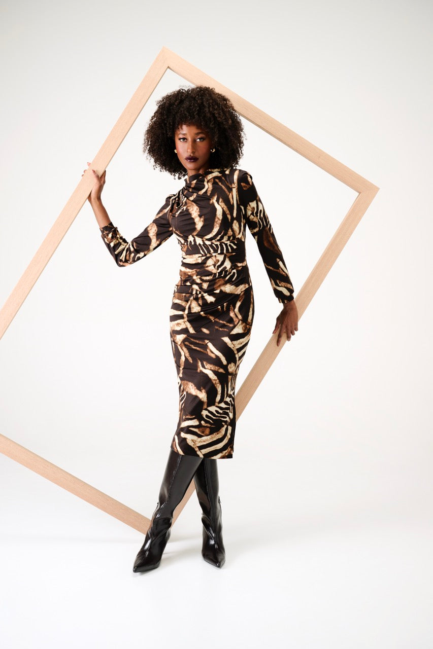 K-Design Bodycon jurk met dieren design B203 K-Design Fashion